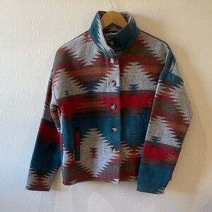 Western Patterned Button-Up Jacket